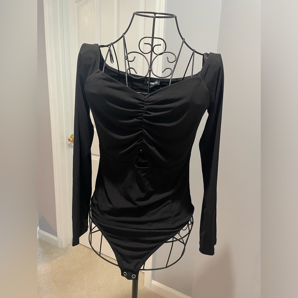 Express Black Long Sleeve Bodysuit